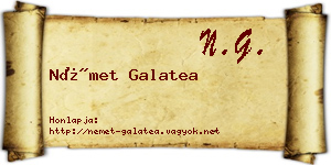 Német Galatea névjegykártya
